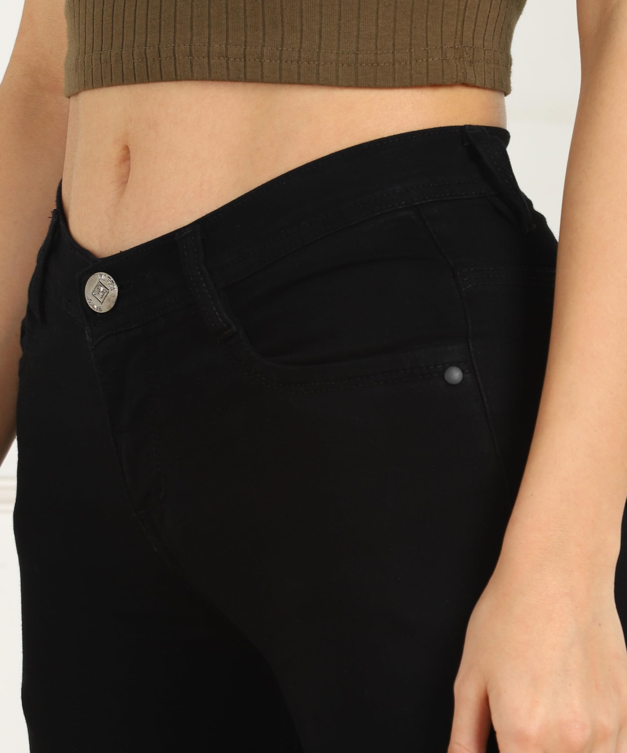 Nifty Women's Denim Stretchable Slim Fit Jeans (Jean_PLN_Black_34) - Image 3