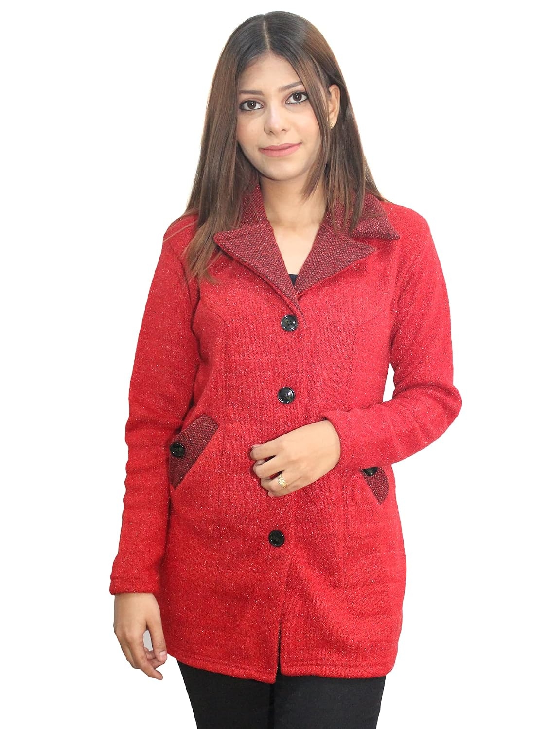 Women's Wool Blend Collared Coatigan - Image 7