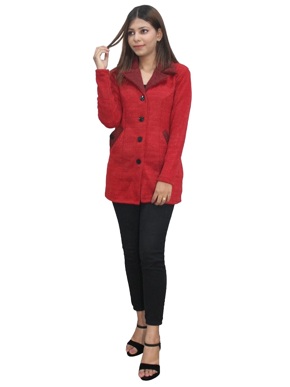 Women's Wool Blend Collared Coatigan - Image 10