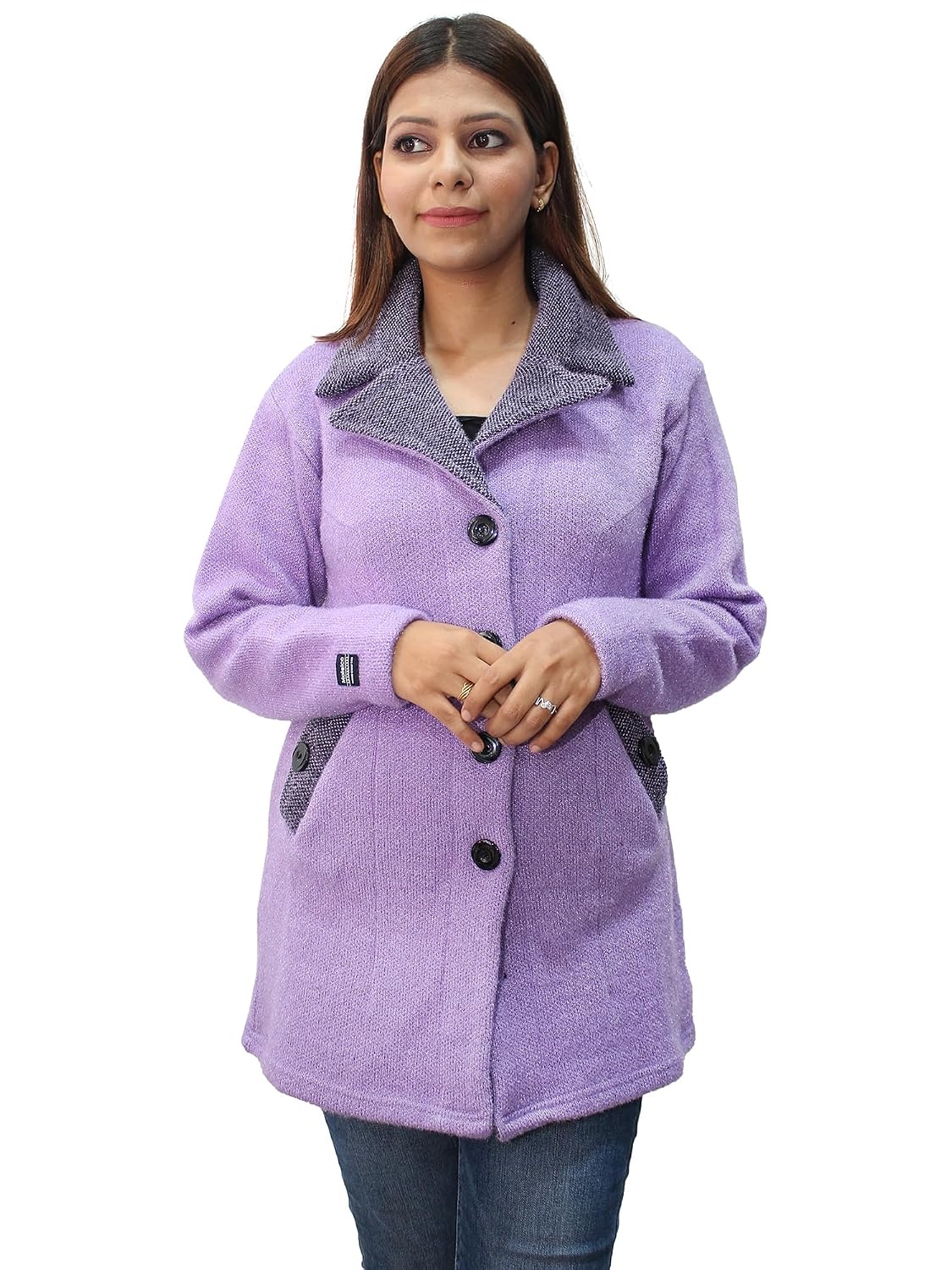 Women's Wool Blend Collared Coatigan - Image 17