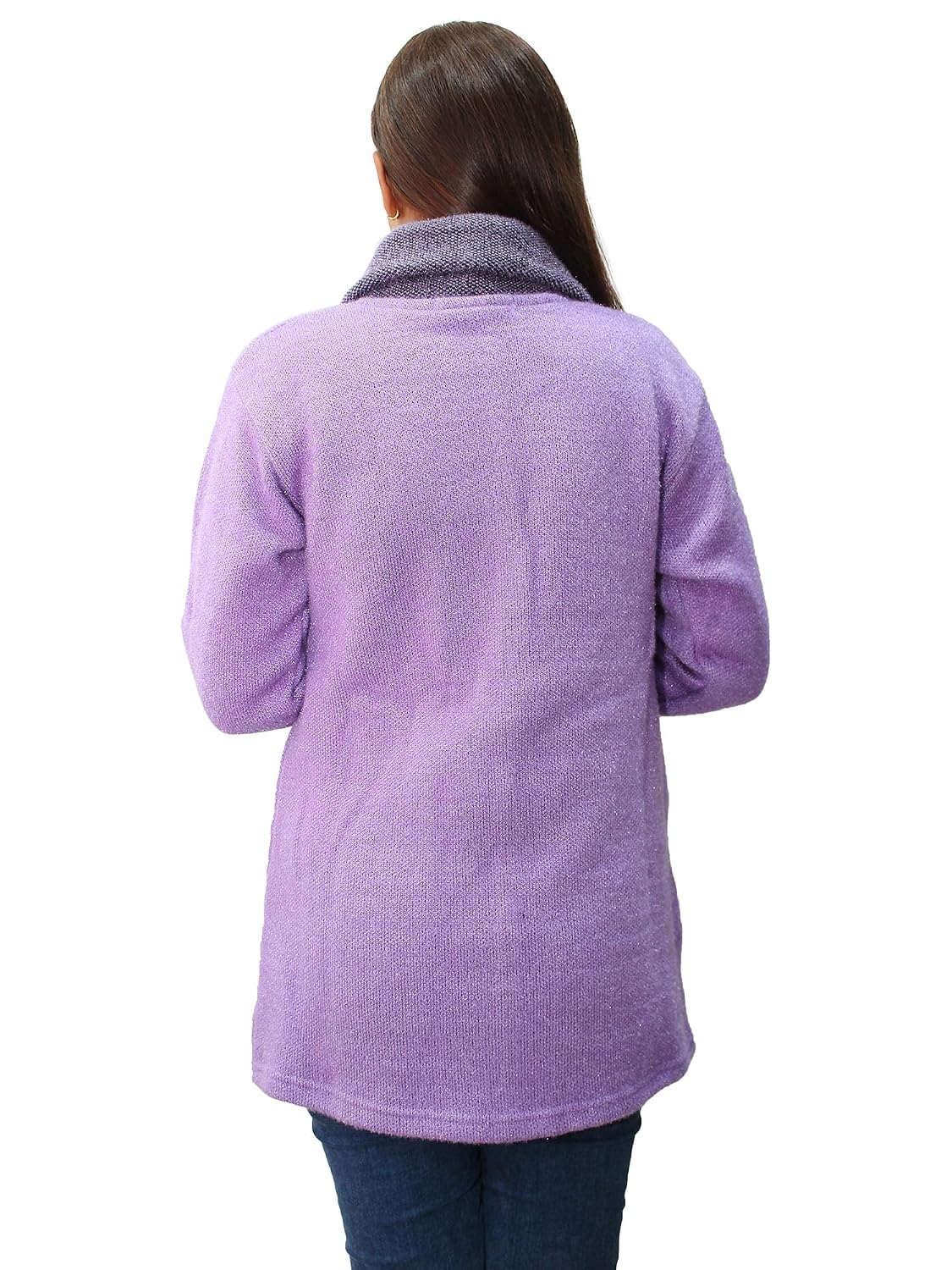 Women's Wool Blend Collared Coatigan - Image 19