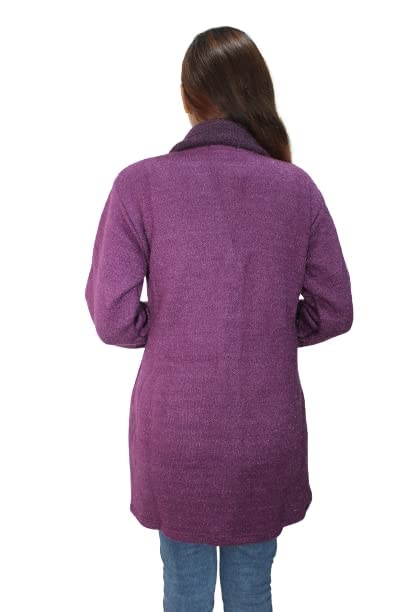 Women's Wool Blend Collared Coatigan - Image 25