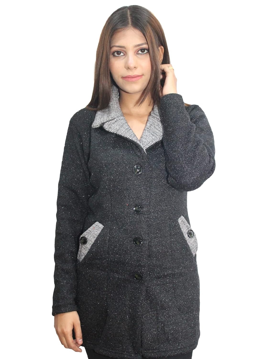 Women's Wool Blend Collared Coatigan - Image 29
