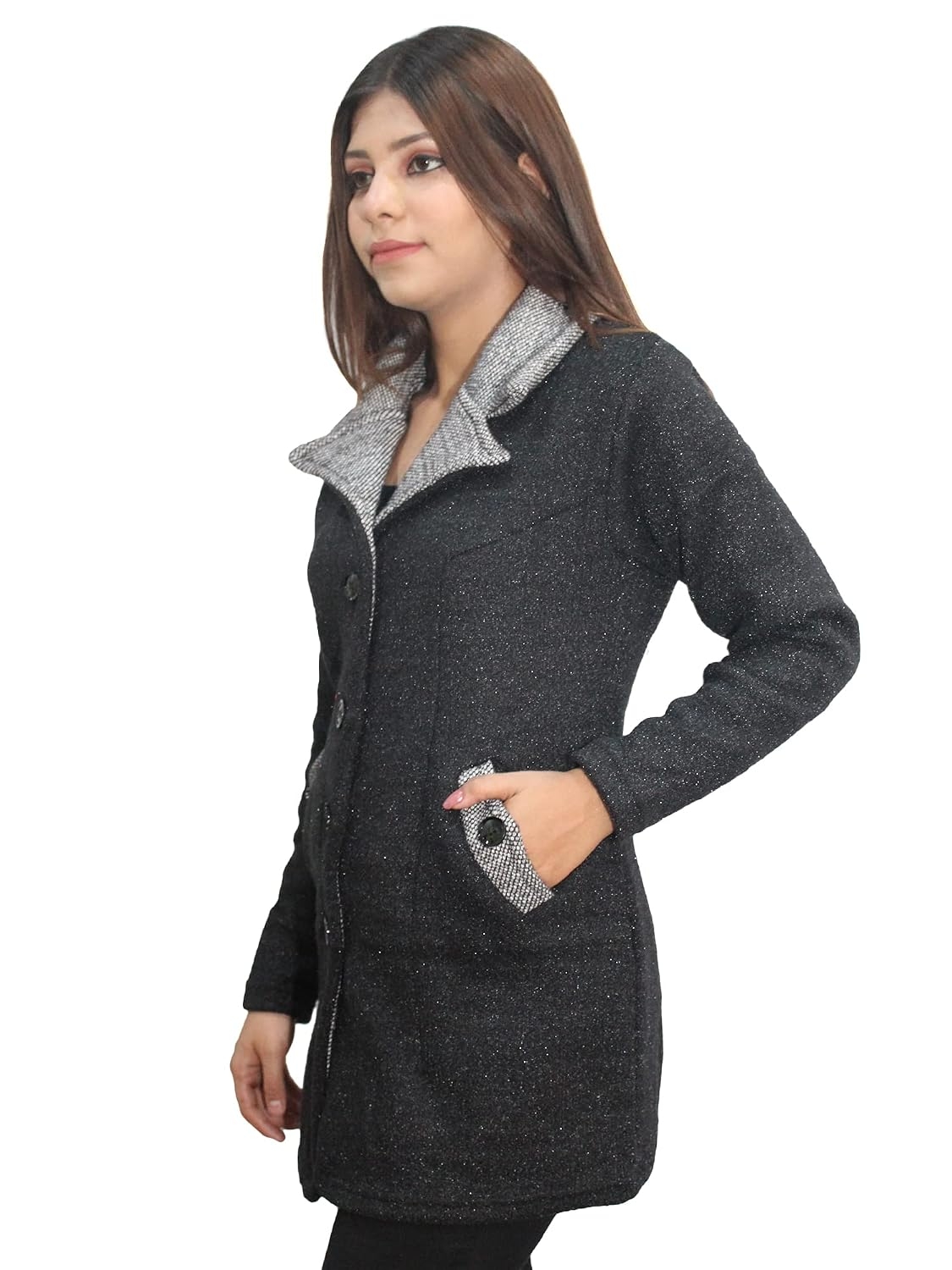 Women's Wool Blend Collared Coatigan - Image 31