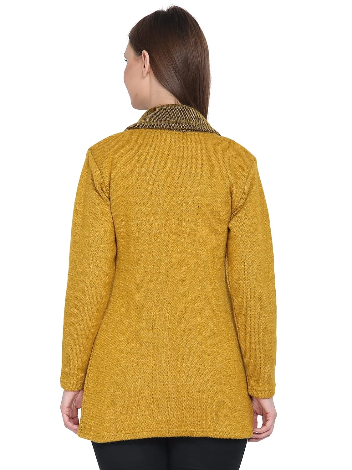 Women's Wool Blend Collared Coatigan - Image 38