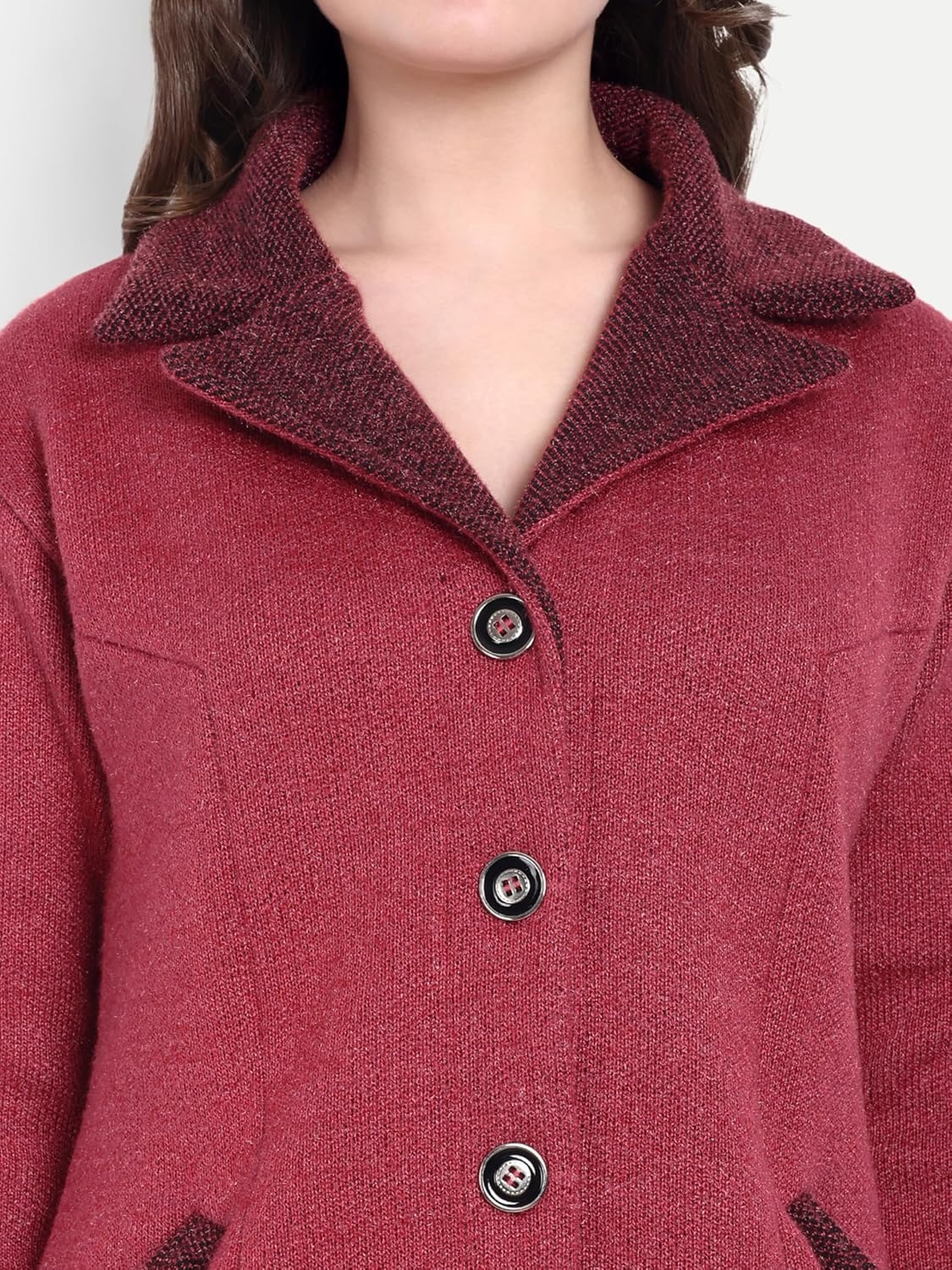Women's Wool Blend Collared Coatigan - Image 43