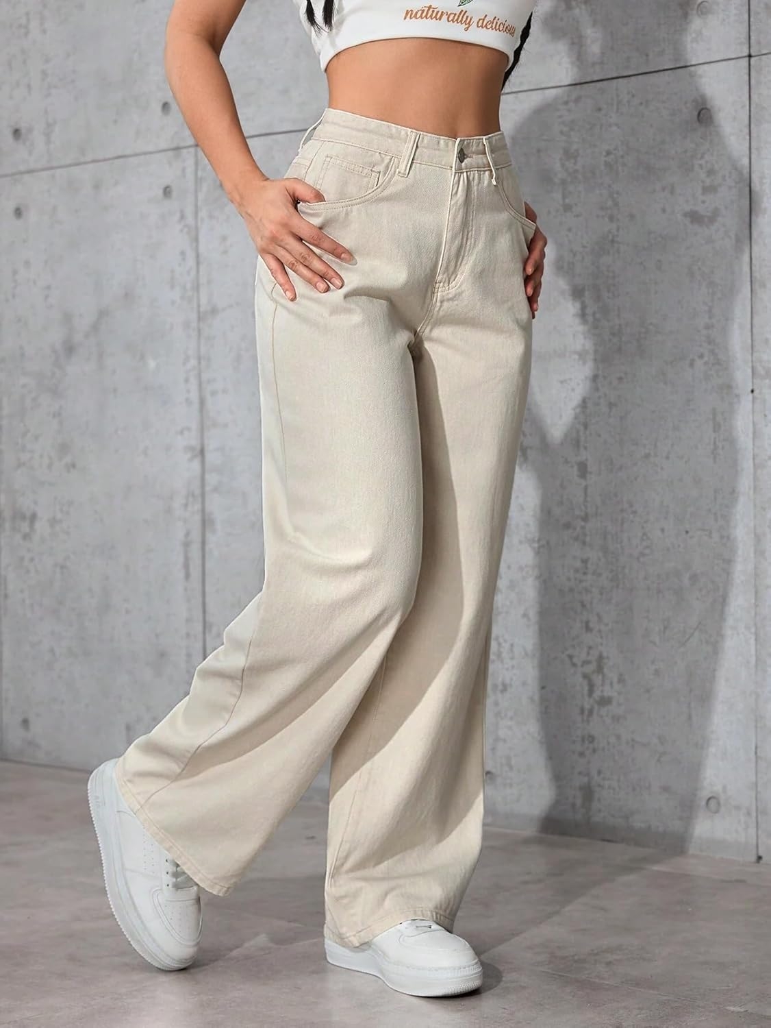Women High Waist Baggy Fit Denim Jeans - Image 2