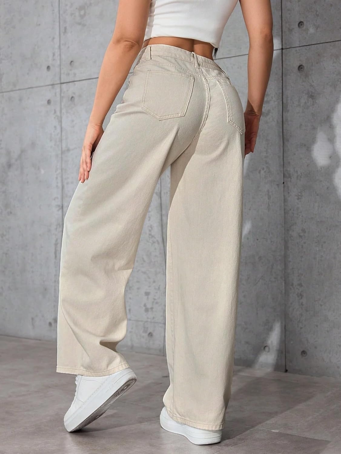 Women High Waist Baggy Fit Denim Jeans - Image 3