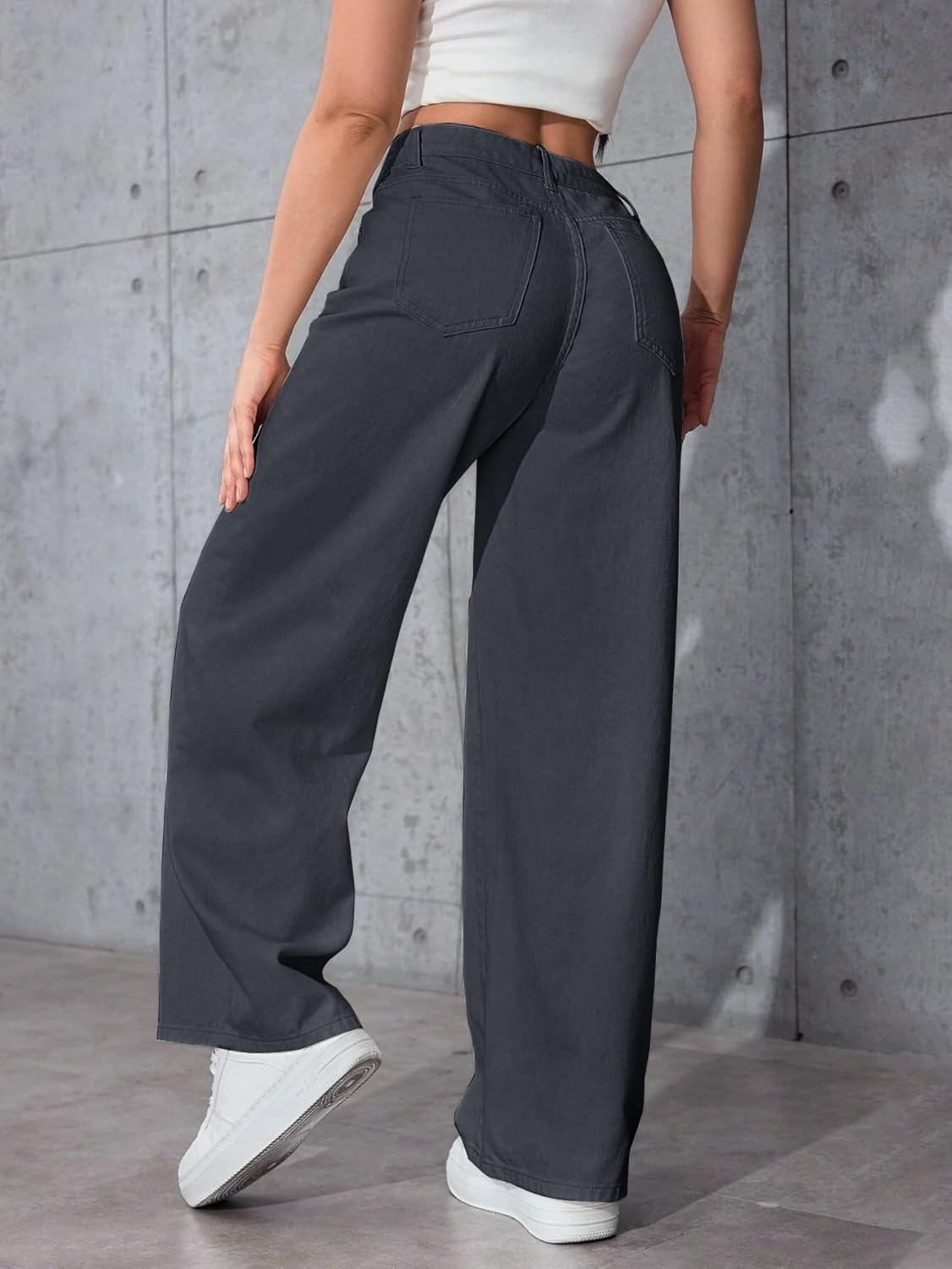 Women High Waist Baggy Fit Denim Jeans - Image 8