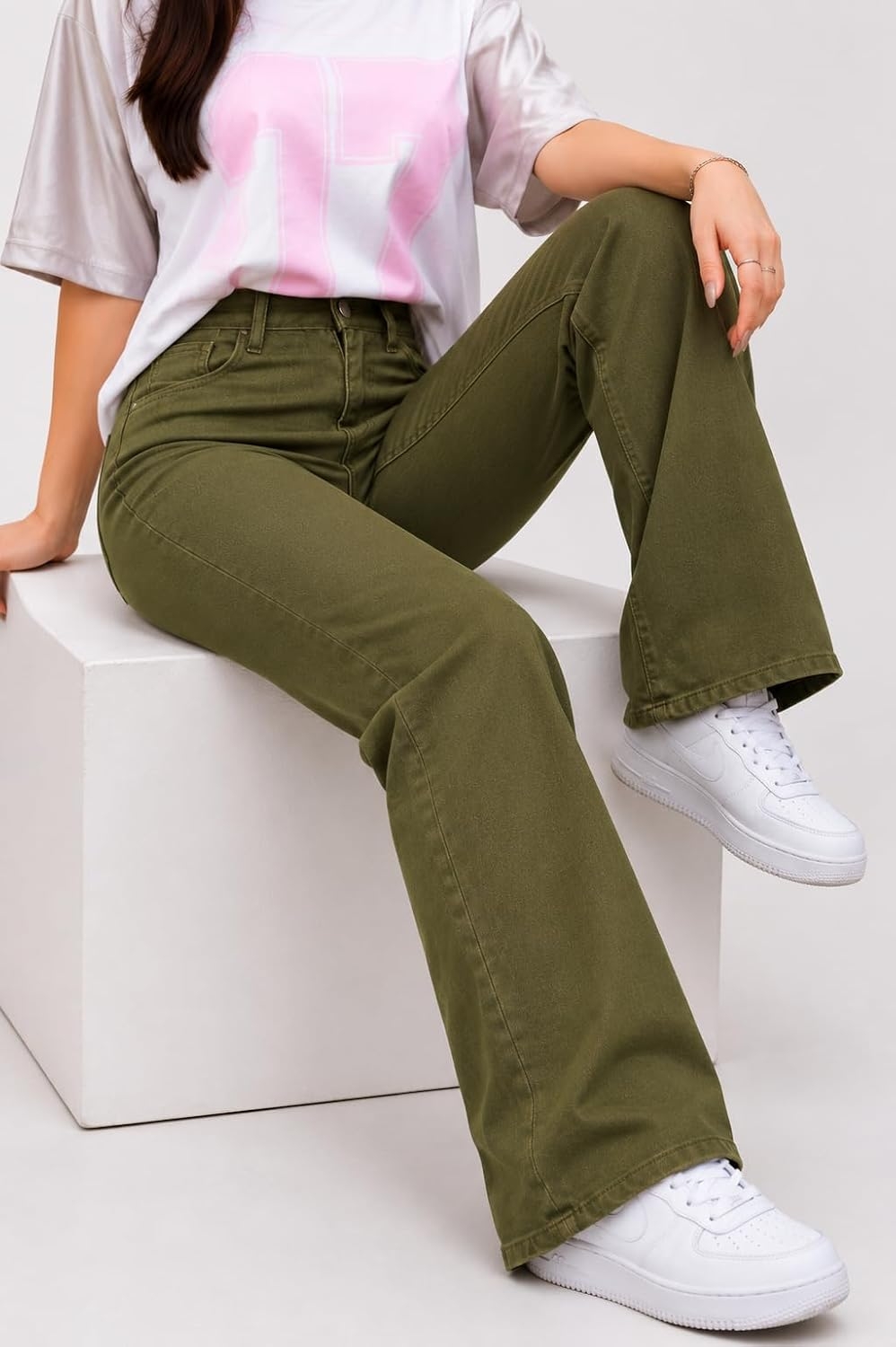 Women High Waist Baggy Fit Denim Jeans - Image 37