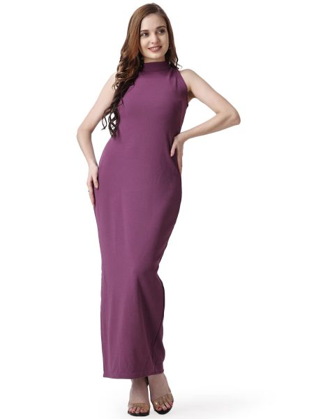 POPWINGS Women's Halter-Neck Bodycon Maxi Dress
