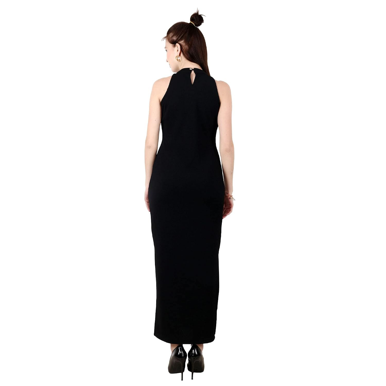 POPWINGS Women's Halter-Neck Bodycon Maxi Dress - Image 17