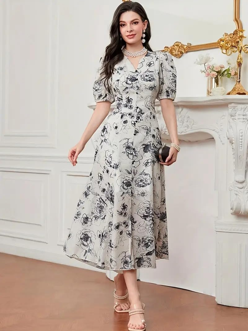 Bollyclues Women's Sleeveless Square-Neck Cotton Midi Dress - Image 9