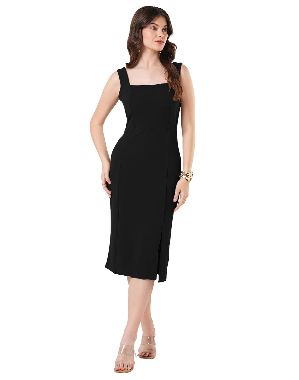 Selvia Women's Sleeveless Lycra Bodycon Dress