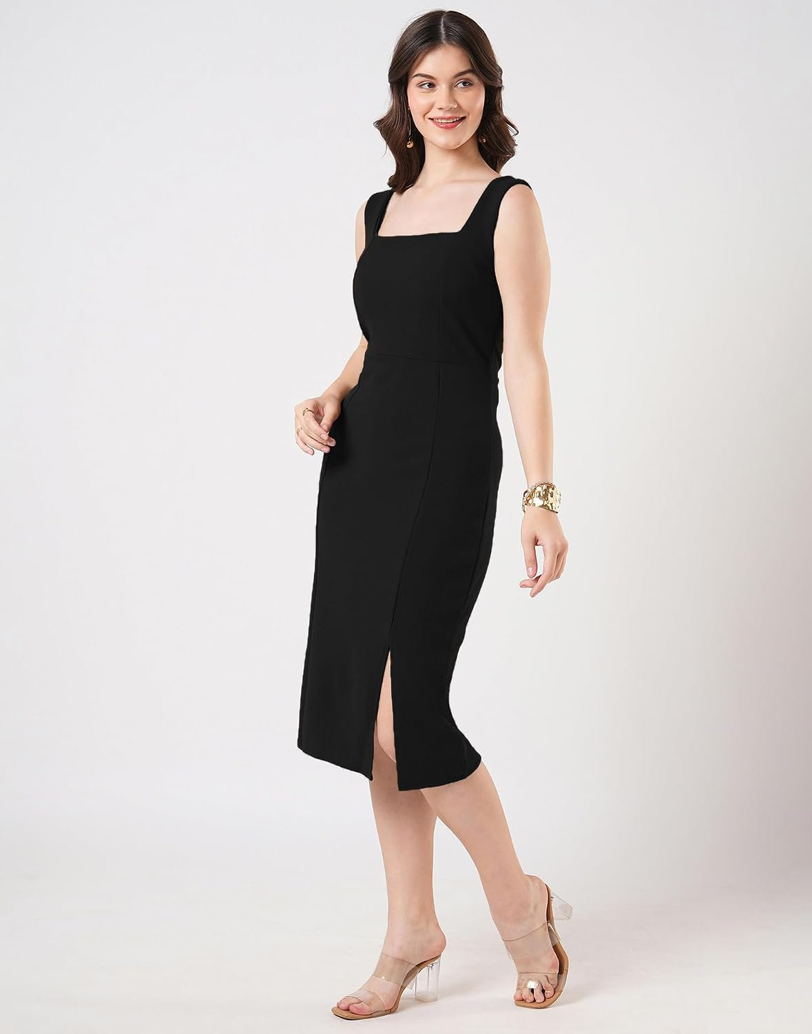 Selvia Women's Sleeveless Lycra Bodycon Dress - Image 3