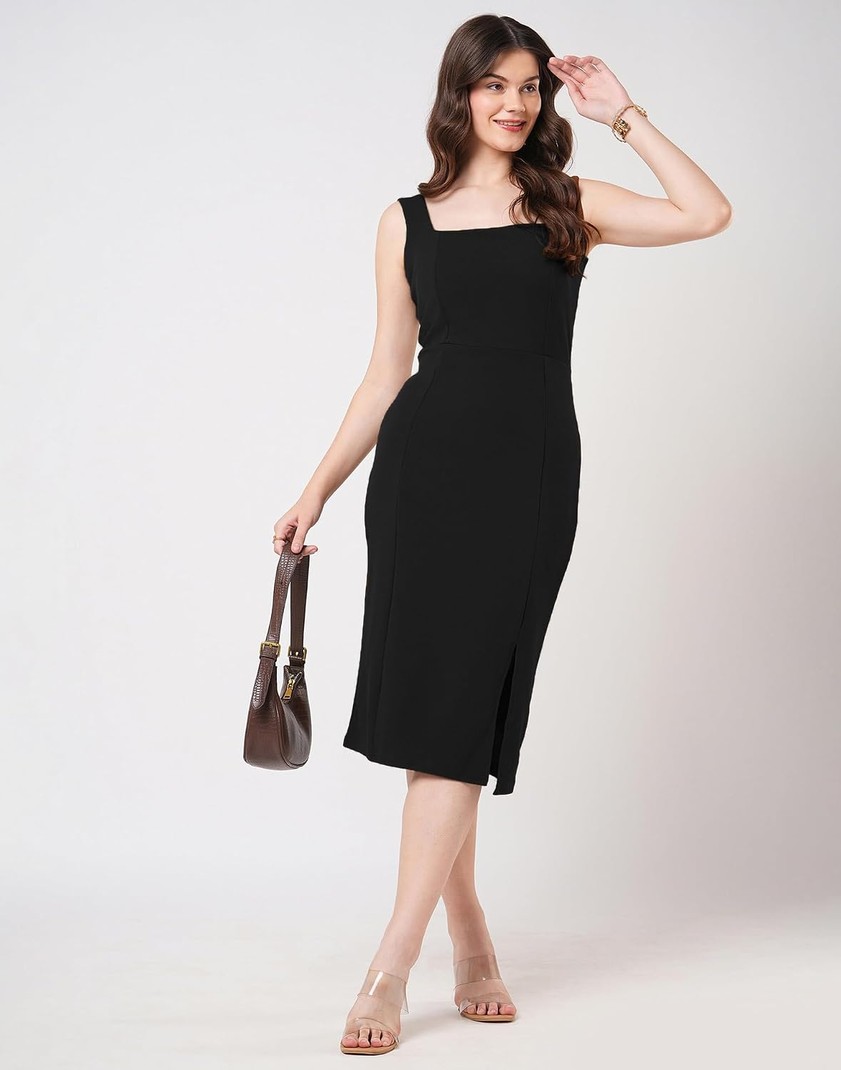 Selvia Women's Sleeveless Lycra Bodycon Dress - Image 4