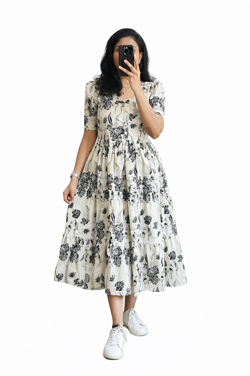 Women's Printed Tiered Maxi Dress