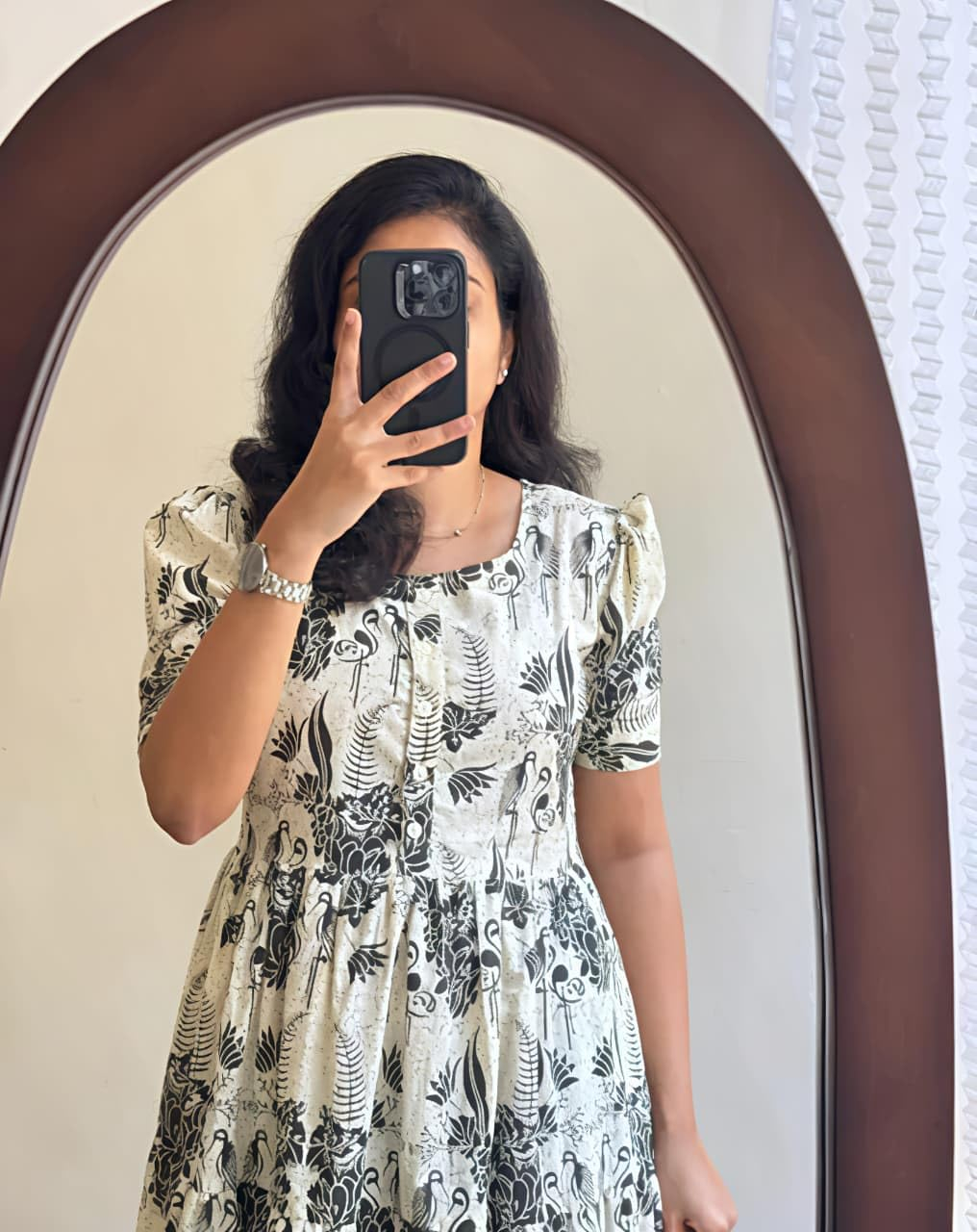 Women's Printed Tiered Maxi Dress - Image 3