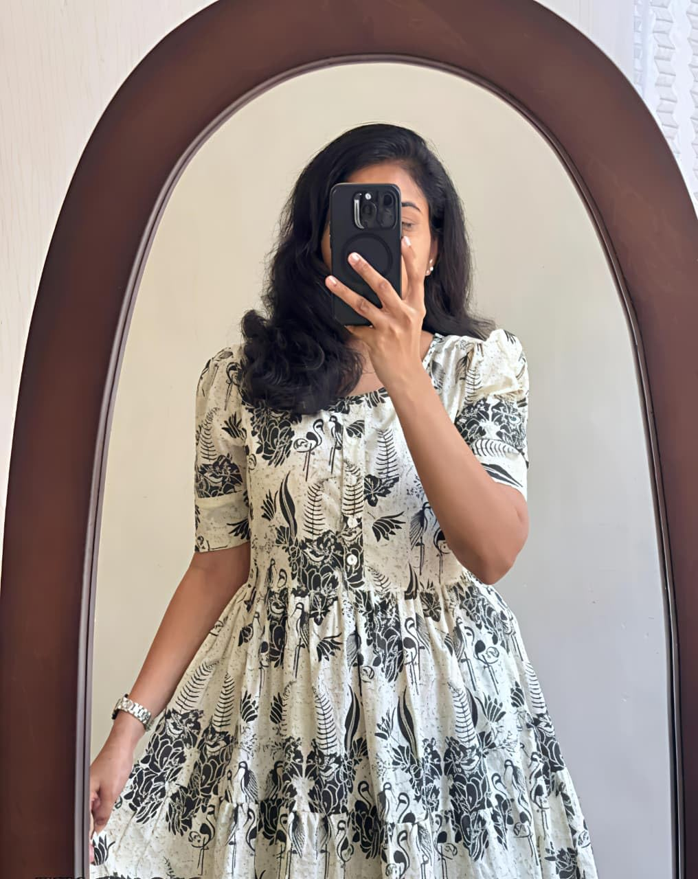Women's Printed Tiered Maxi Dress - Image 5