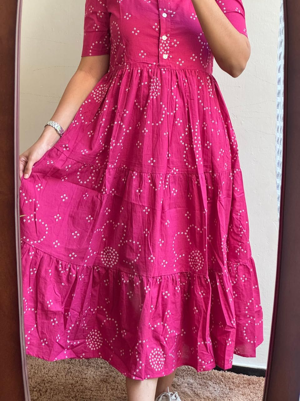 Women's Printed Tiered Maxi Dress - Image 10