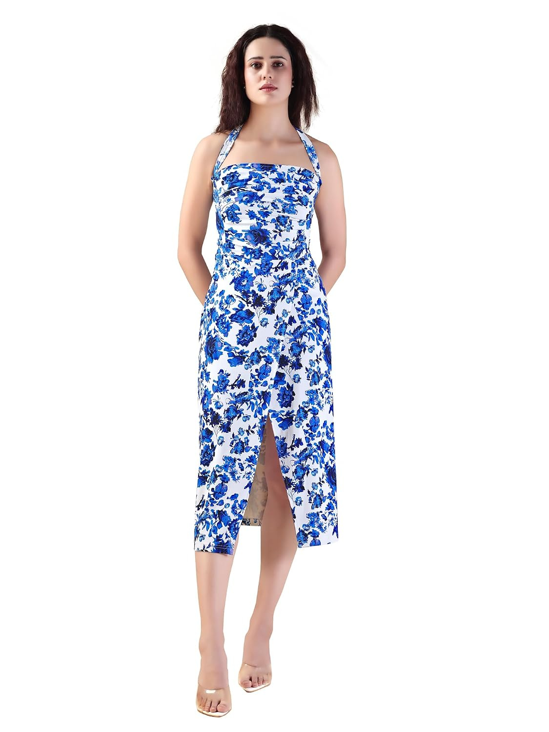 PURVAJA Women's Floral A-Line Midi Dress - Image 11