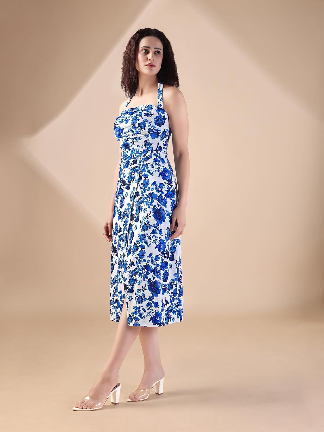 PURVAJA Women's Floral A-Line Midi Dress - Image 12