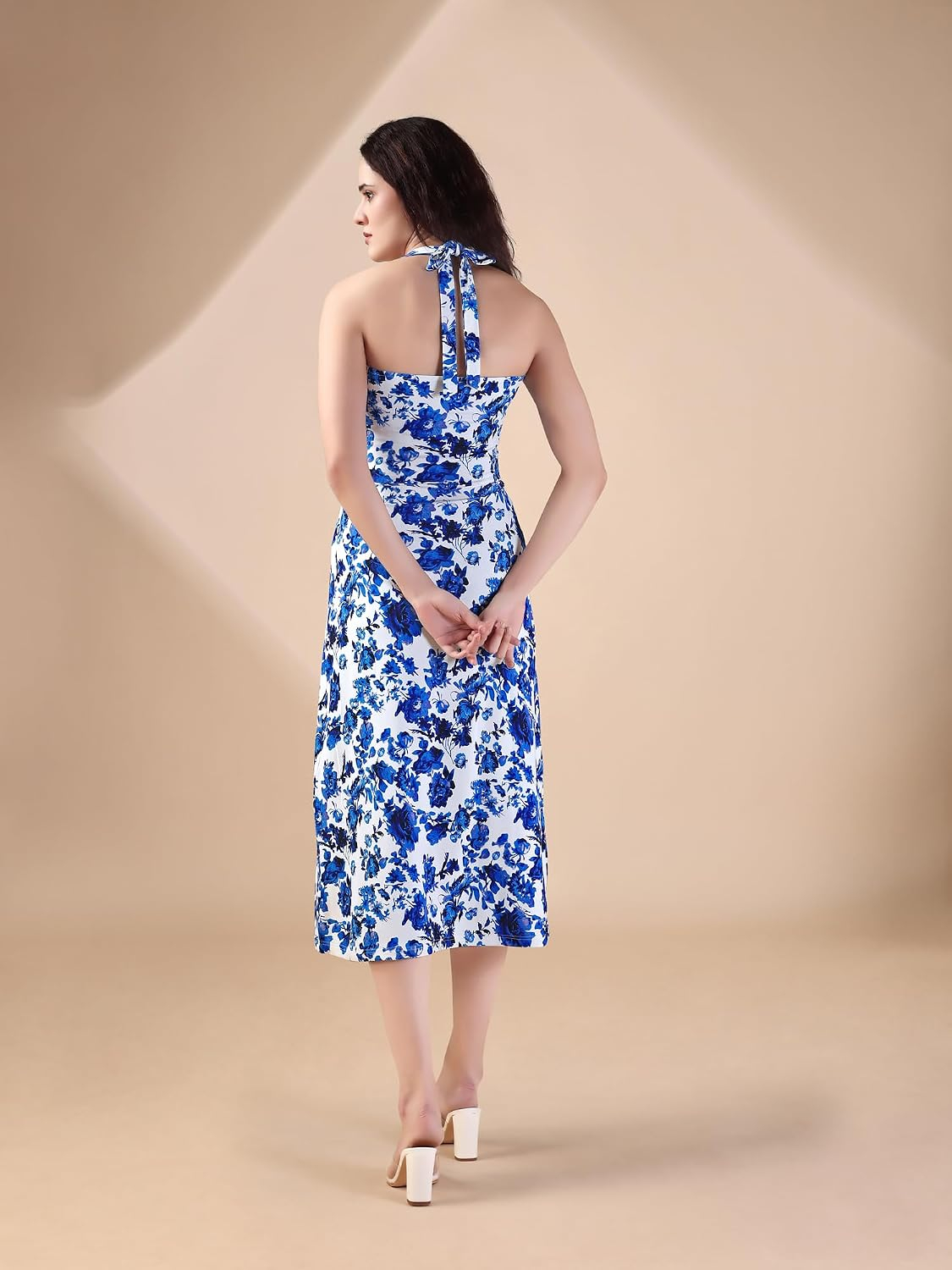PURVAJA Women's Floral A-Line Midi Dress - Image 13