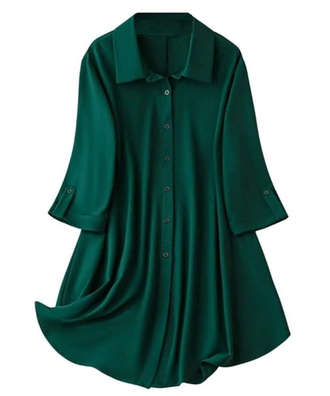 Leriya Fashion Women's Button-Down Longline Shirt Dress - Image 2
