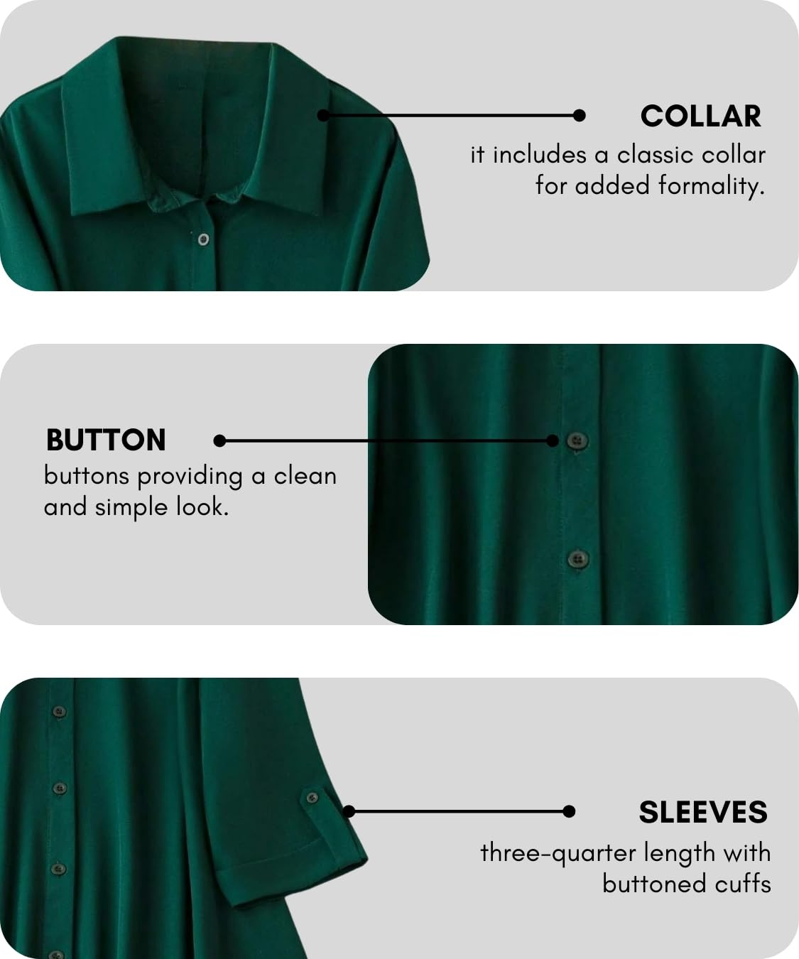 Leriya Fashion Women's Button-Down Longline Shirt Dress - Image 5