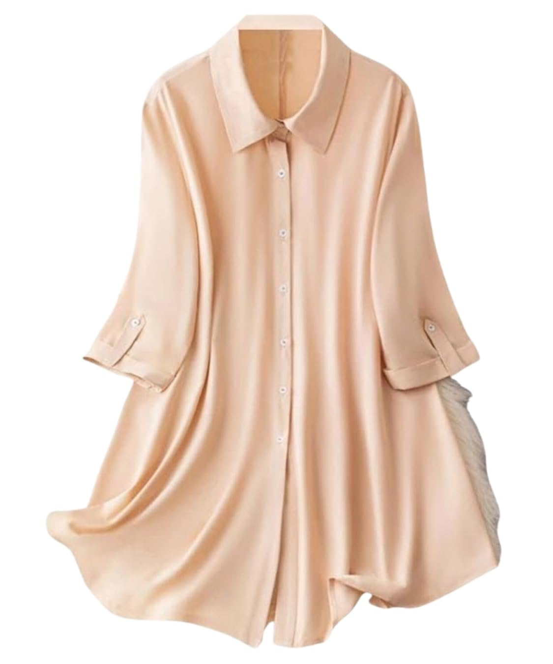 Leriya Fashion Women's Button-Down Longline Shirt Dress - Image 7