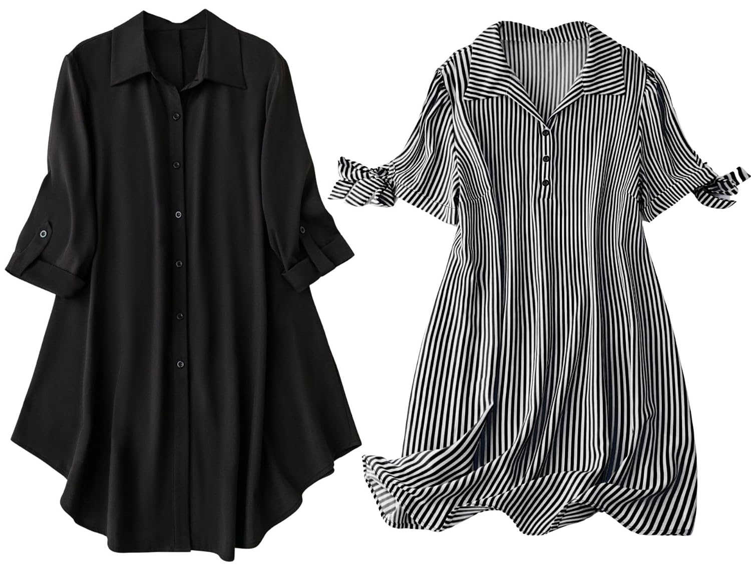 Leriya Fashion Women's Button-Down Longline Shirt Dress - Image 12