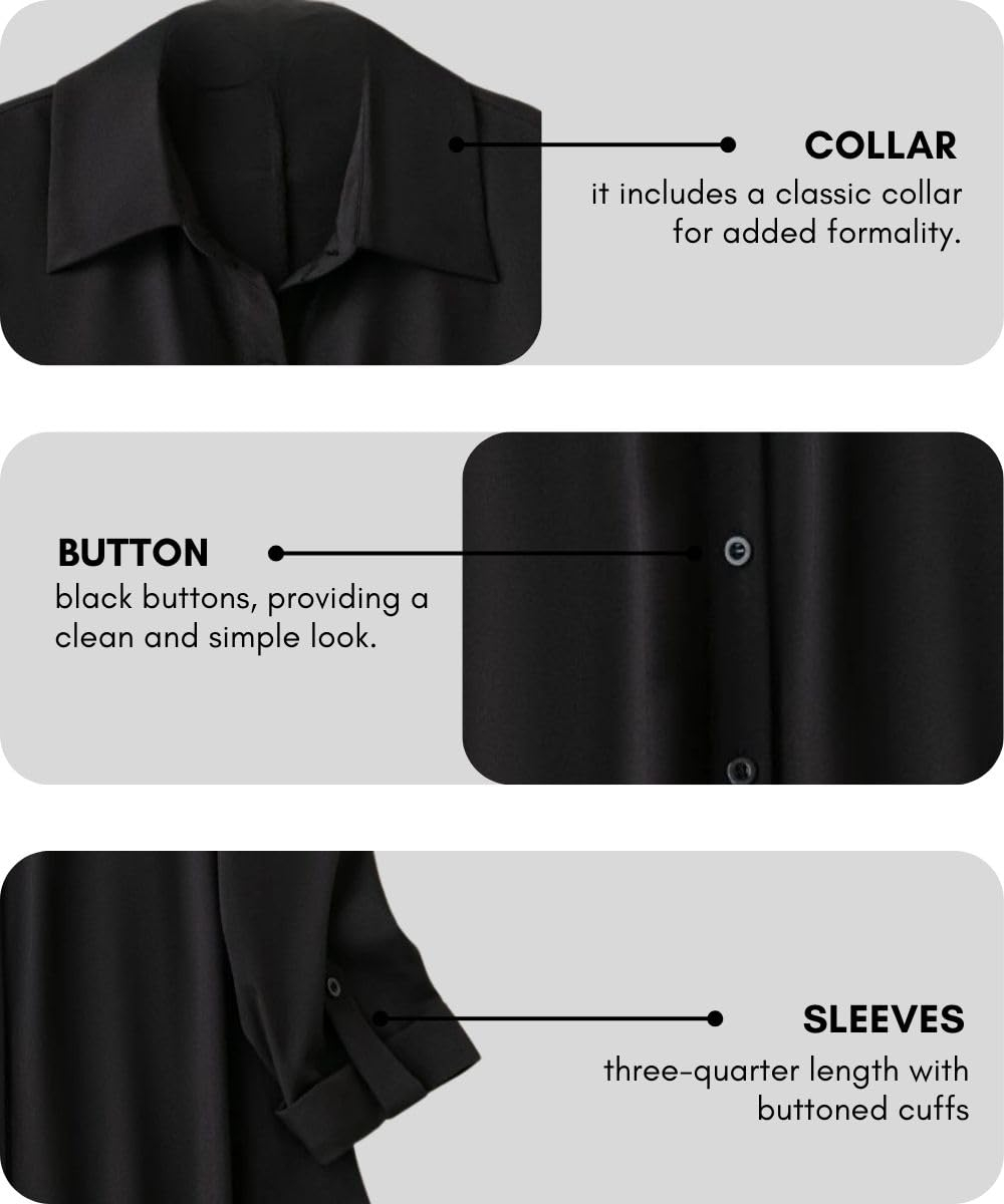 Leriya Fashion Women's Button-Down Longline Shirt Dress - Image 15