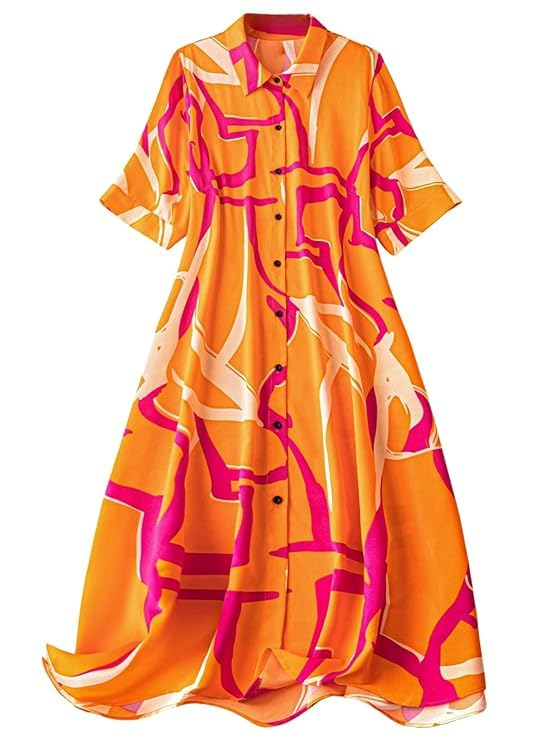 Leriya Fashion Women's Button-Down Longline Shirt Dress - Image 39