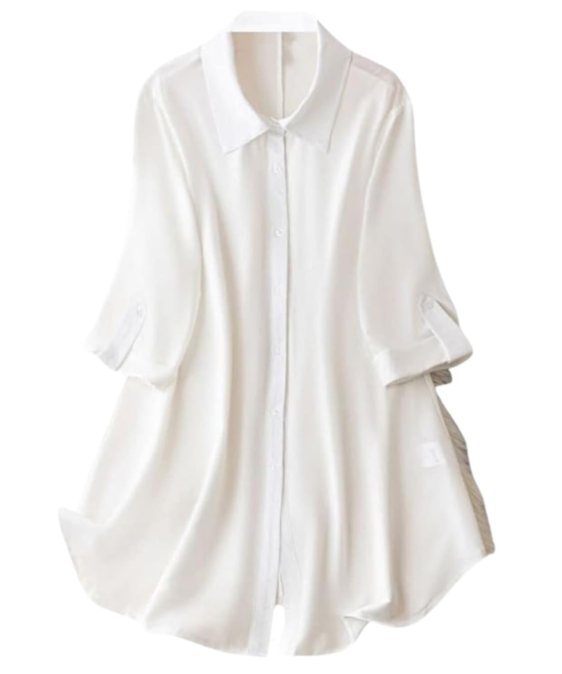 Leriya Fashion Women's Button-Down Longline Shirt Dress - Image 45