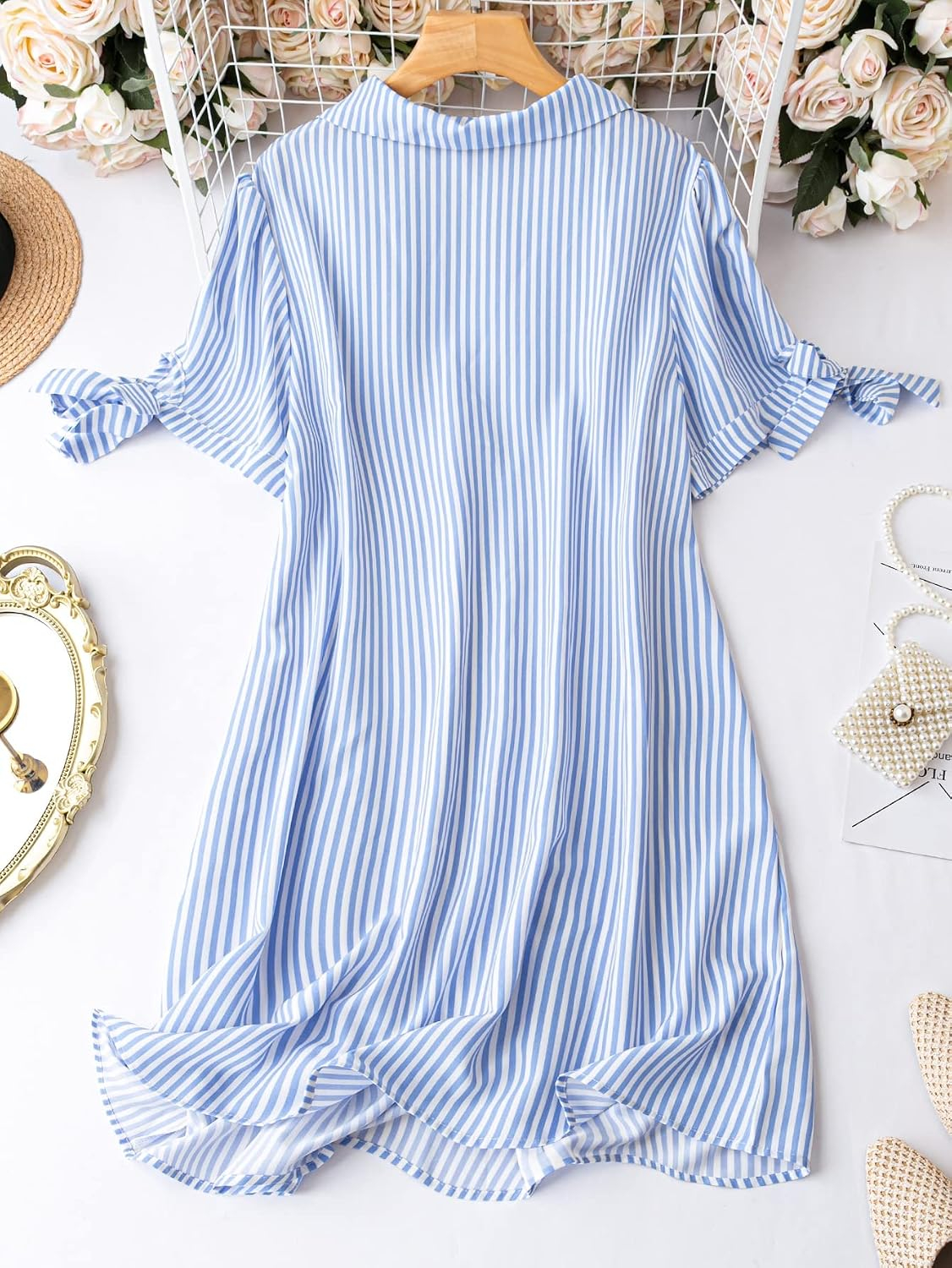 Leriya Fashion Women's Button-Down Longline Shirt Dress - Image 57