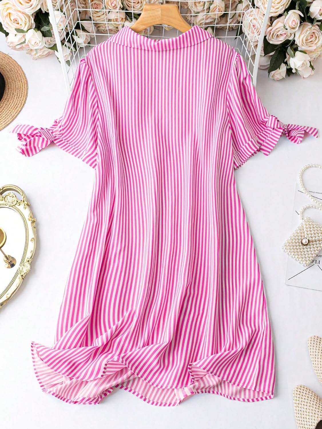 Leriya Fashion Women's Button-Down Longline Shirt Dress - Image 60
