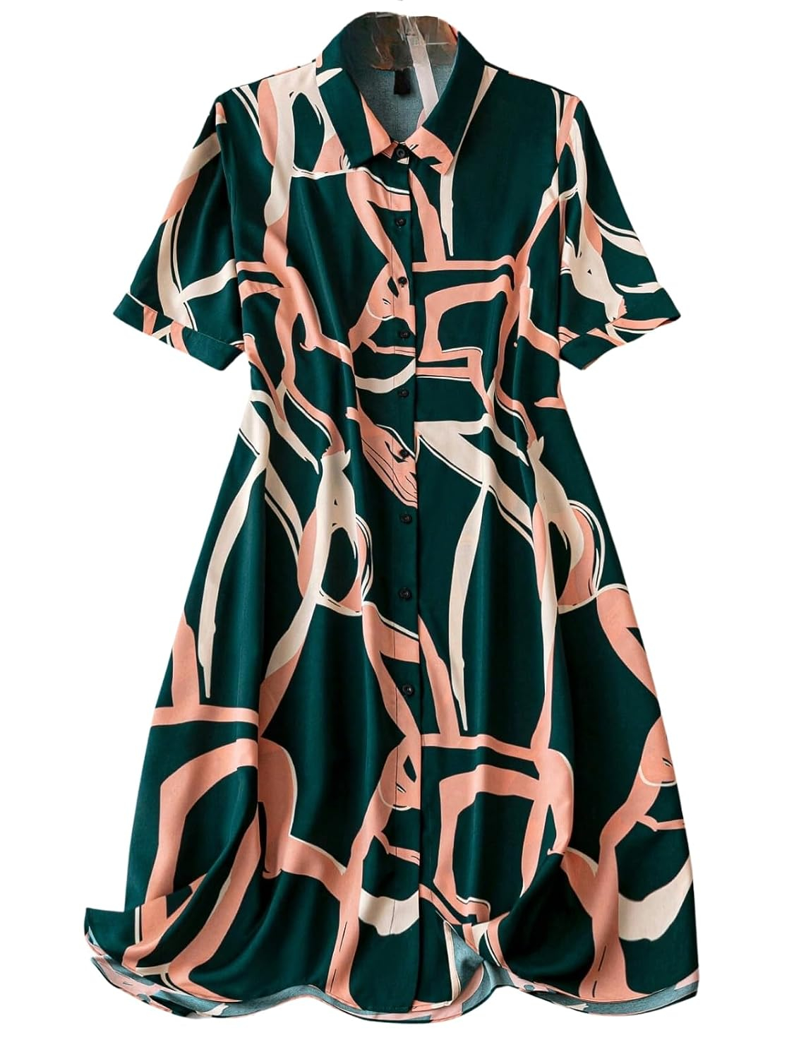 Leriya Fashion Women's Printed Button-Down Midi Dress - Image 6