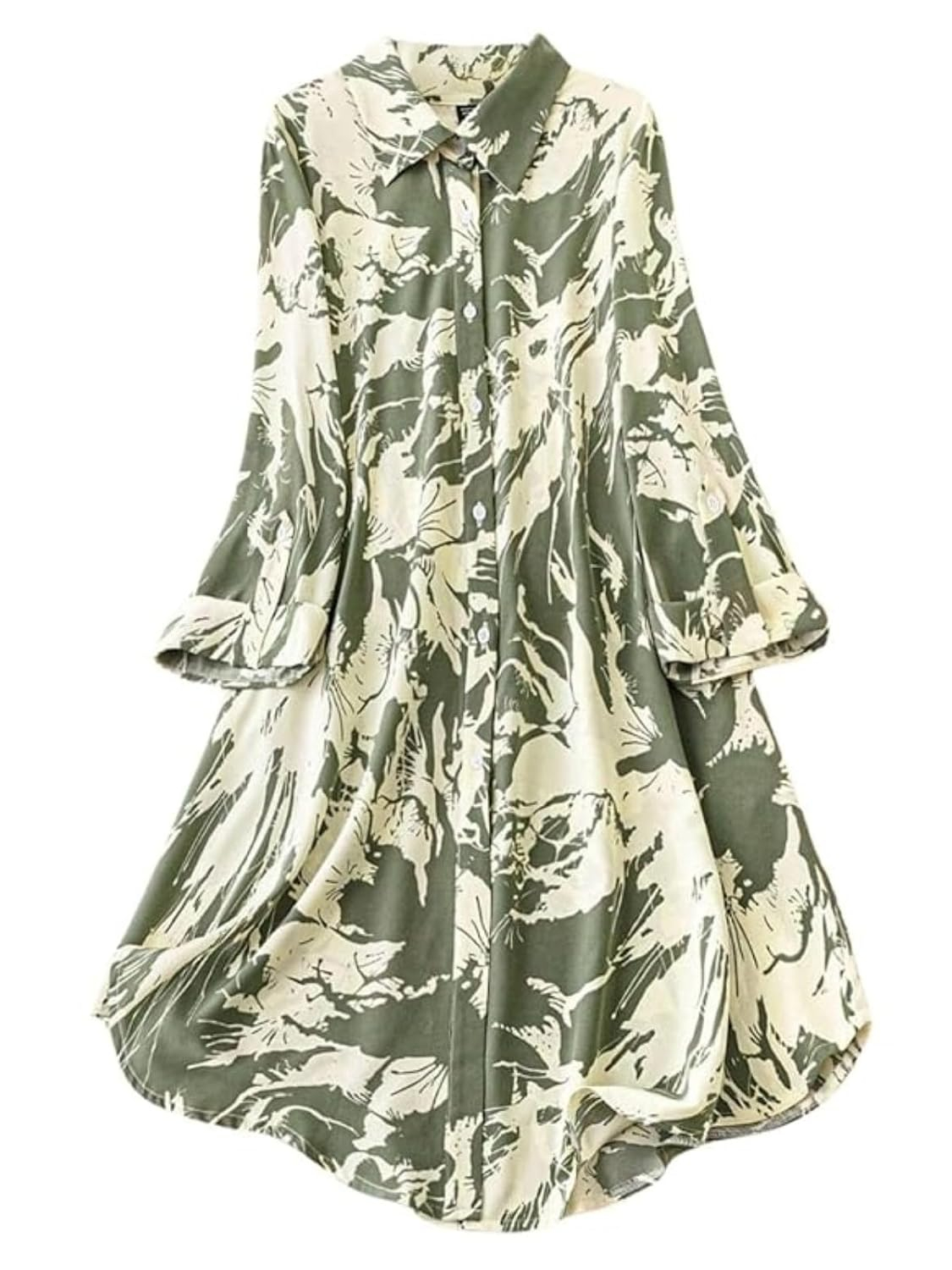Leriya Fashion Women's Printed Button-Down Midi Dress - Image 16