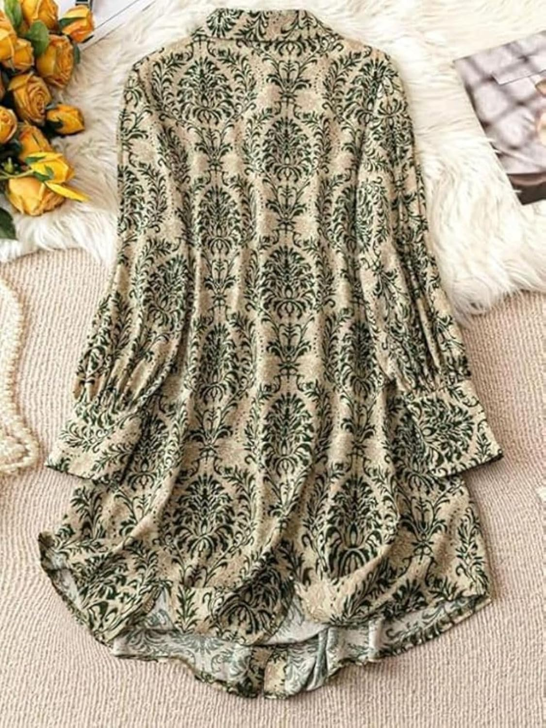 Leriya Fashion Women's Printed Button-Down Midi Dress - Image 22