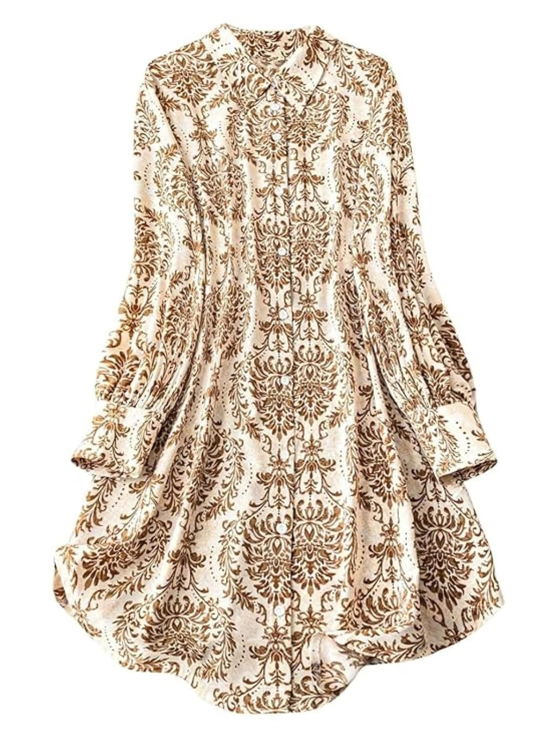 Leriya Fashion Women's Printed Button-Down Midi Dress - Image 26