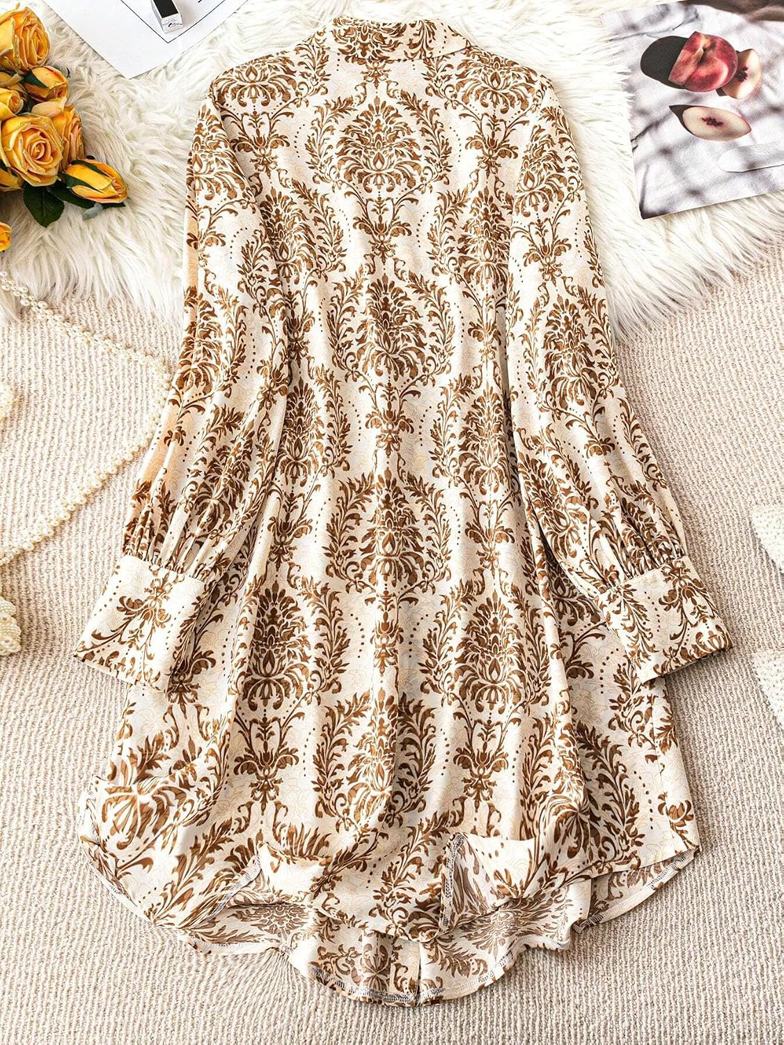 Leriya Fashion Women's Printed Button-Down Midi Dress - Image 27