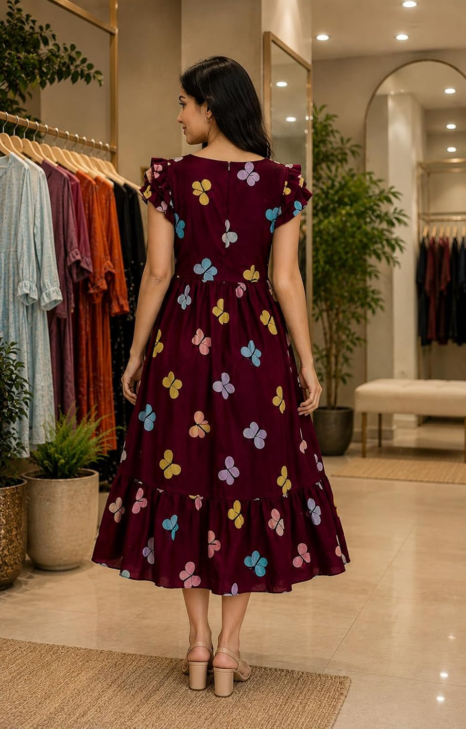 JUSTHER Women's Butterfly-Print Maxi Dress - Image 10