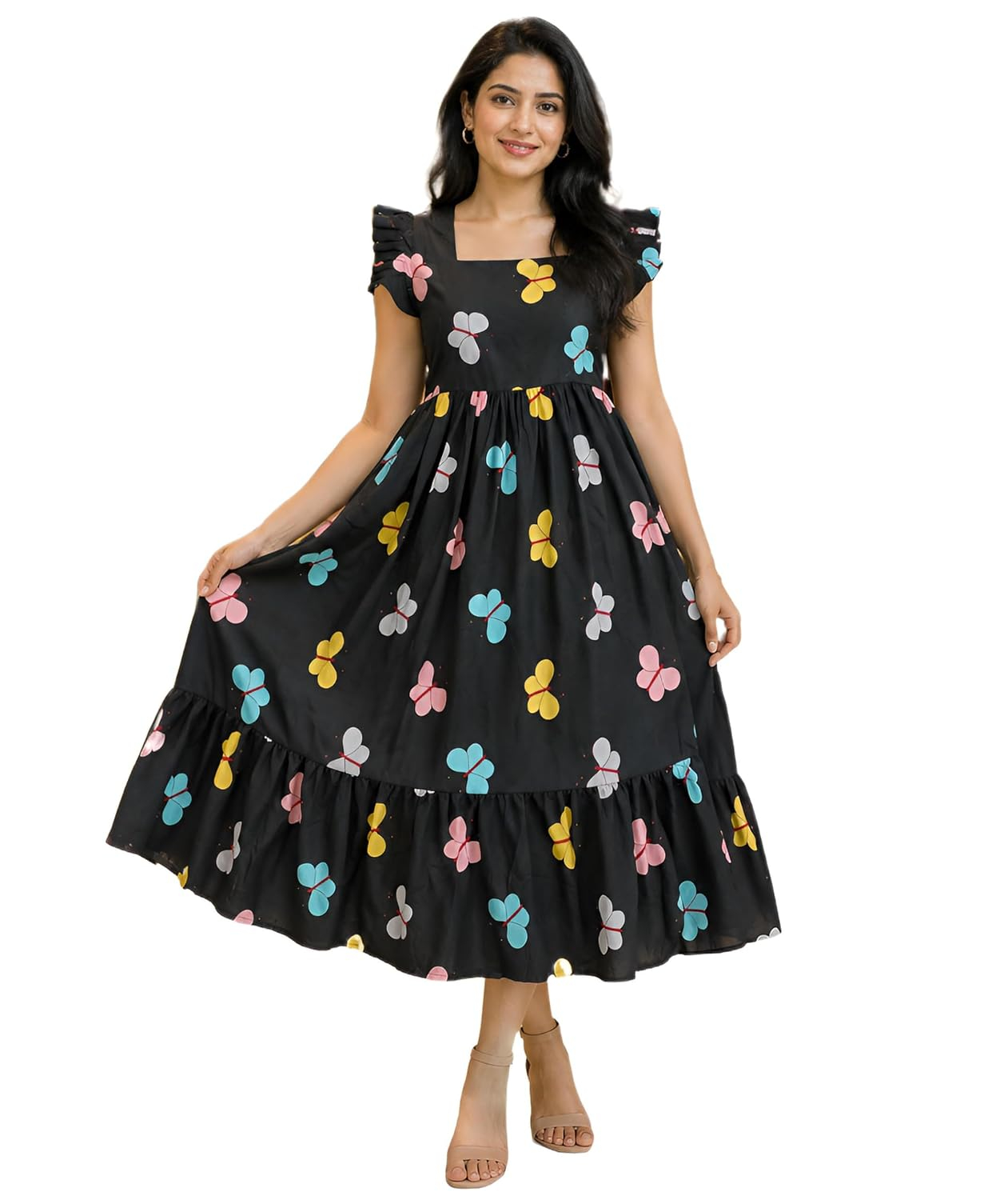 JUSTHER Women's Butterfly-Print Maxi Dress - Image 12