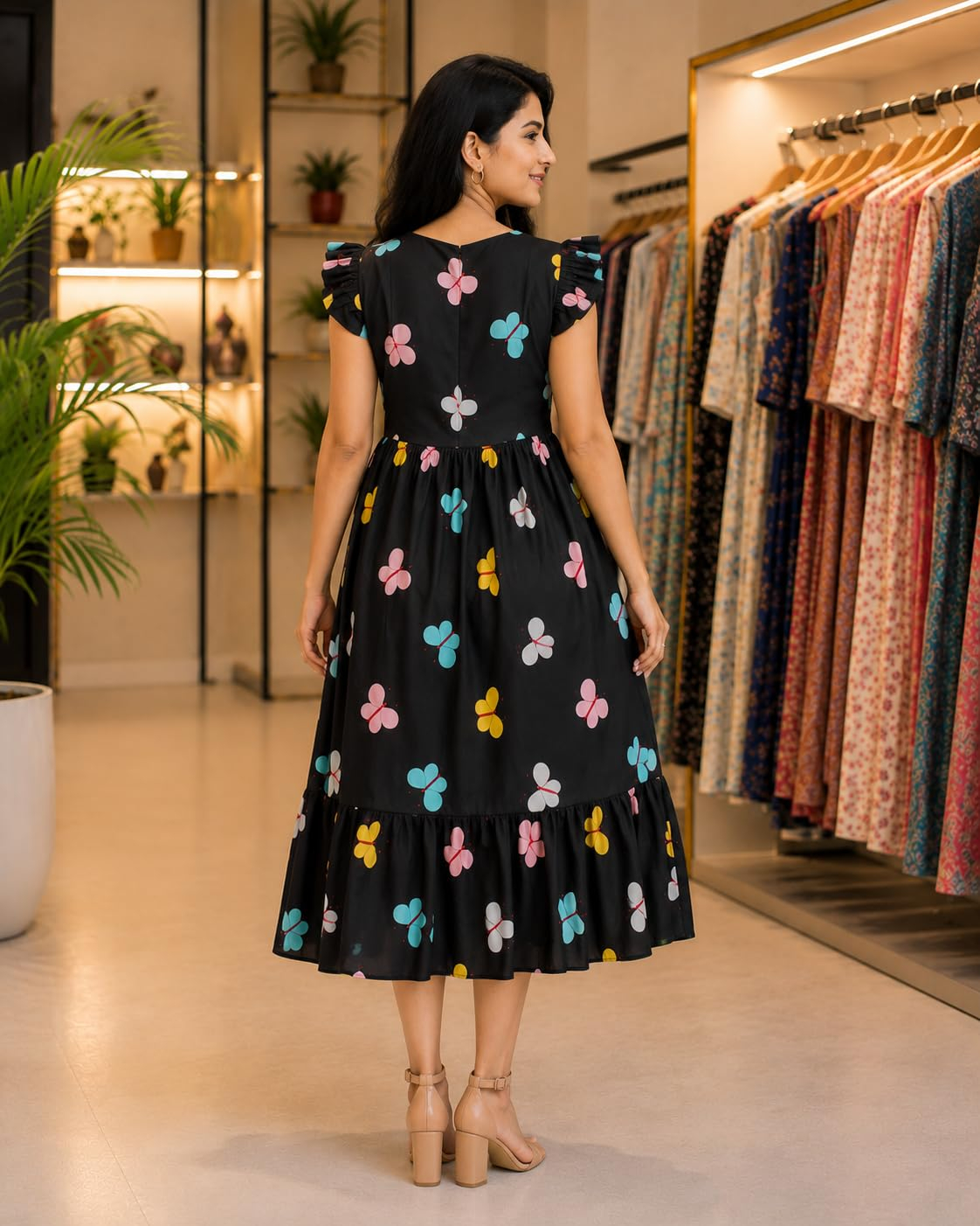 JUSTHER Women's Butterfly-Print Maxi Dress - Image 15