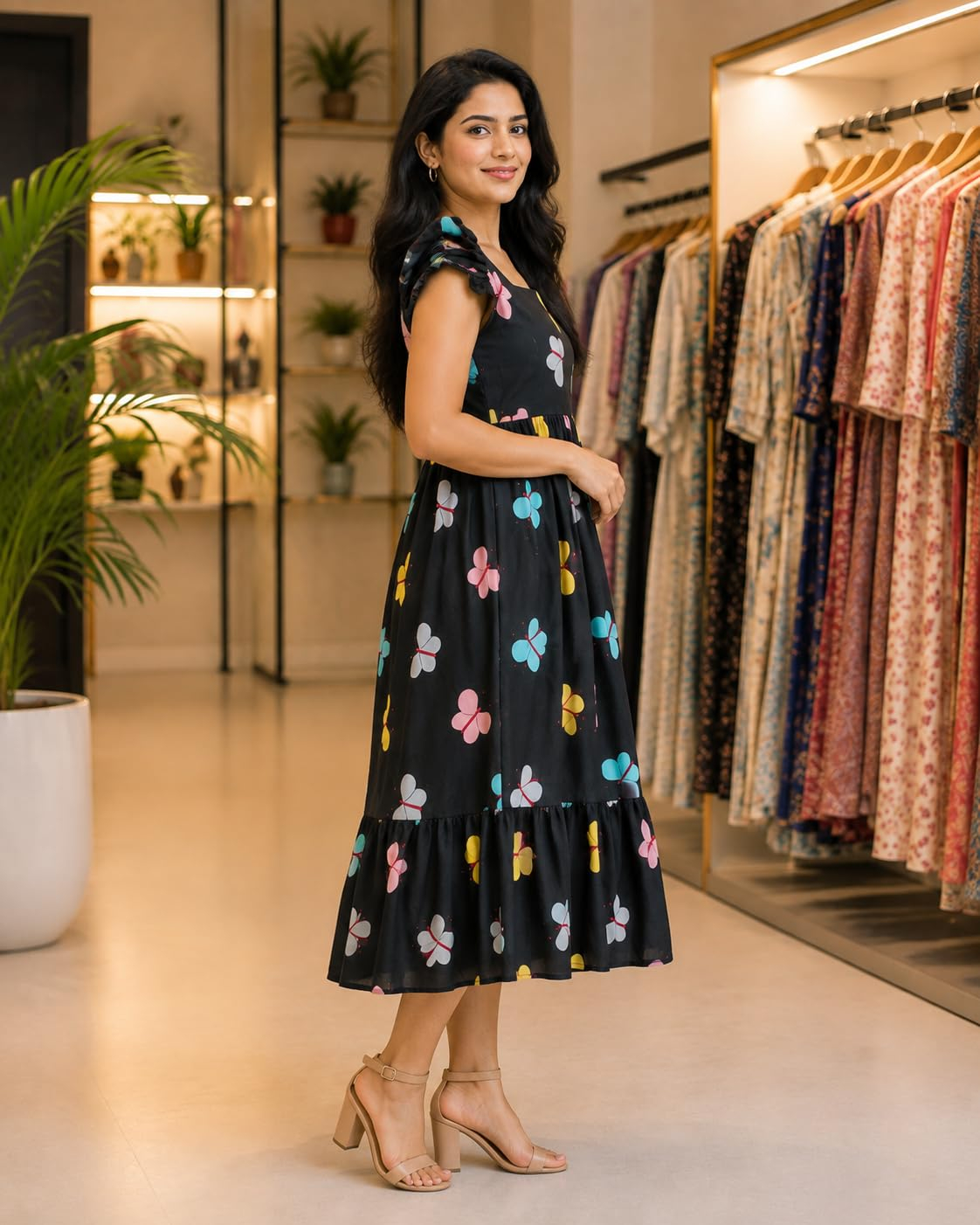 JUSTHER Women's Butterfly-Print Maxi Dress - Image 16
