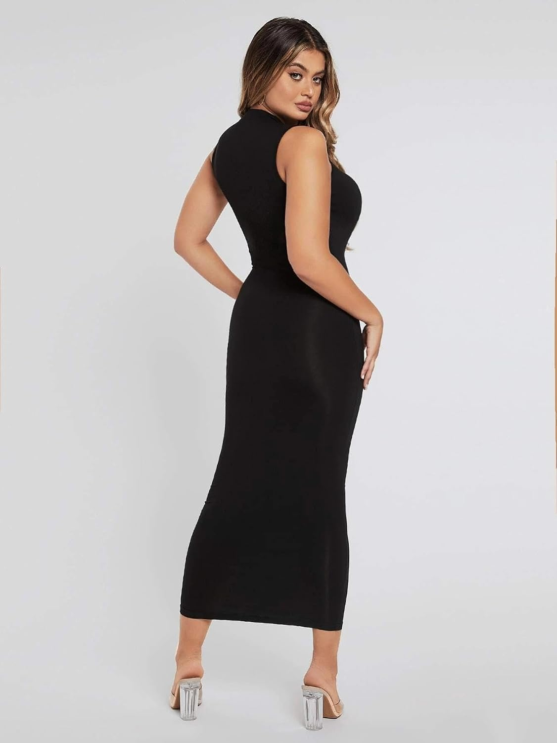 KOTTY Women's Solid Bodycon Midi Dress - Image 3
