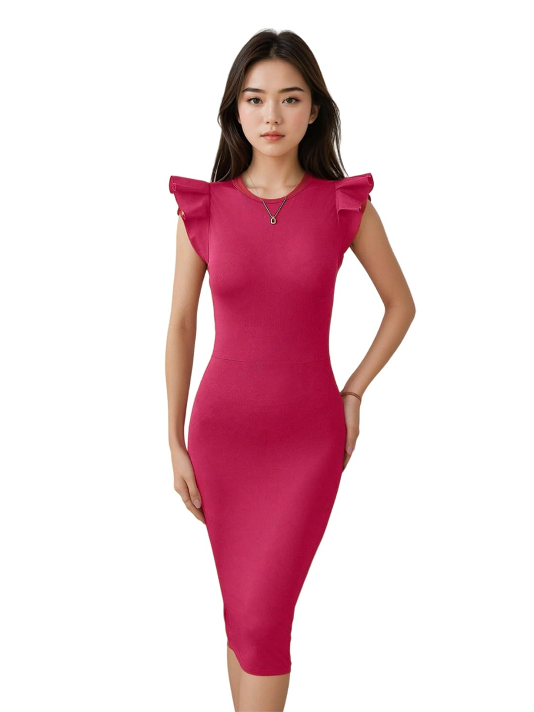 KOTTY Women's Solid Bodycon Midi Dress - Image 15