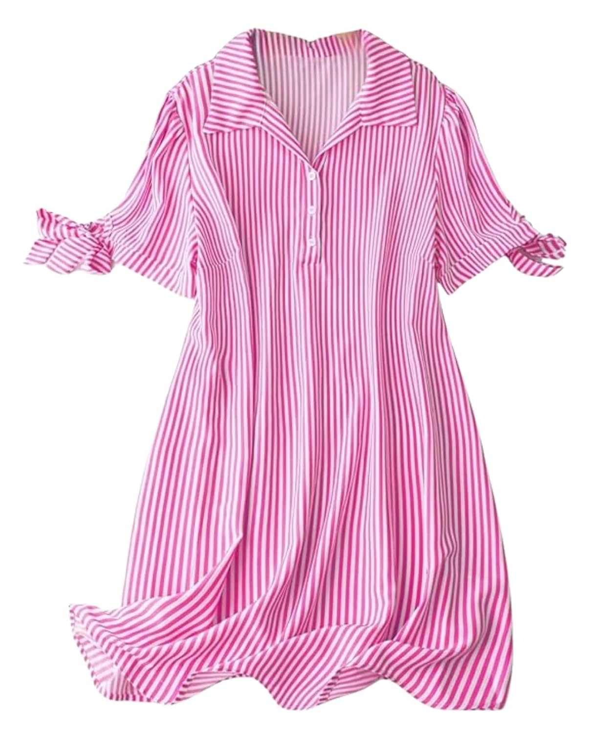 Leriya Fashion Women's Striped Rayon Mini Dress