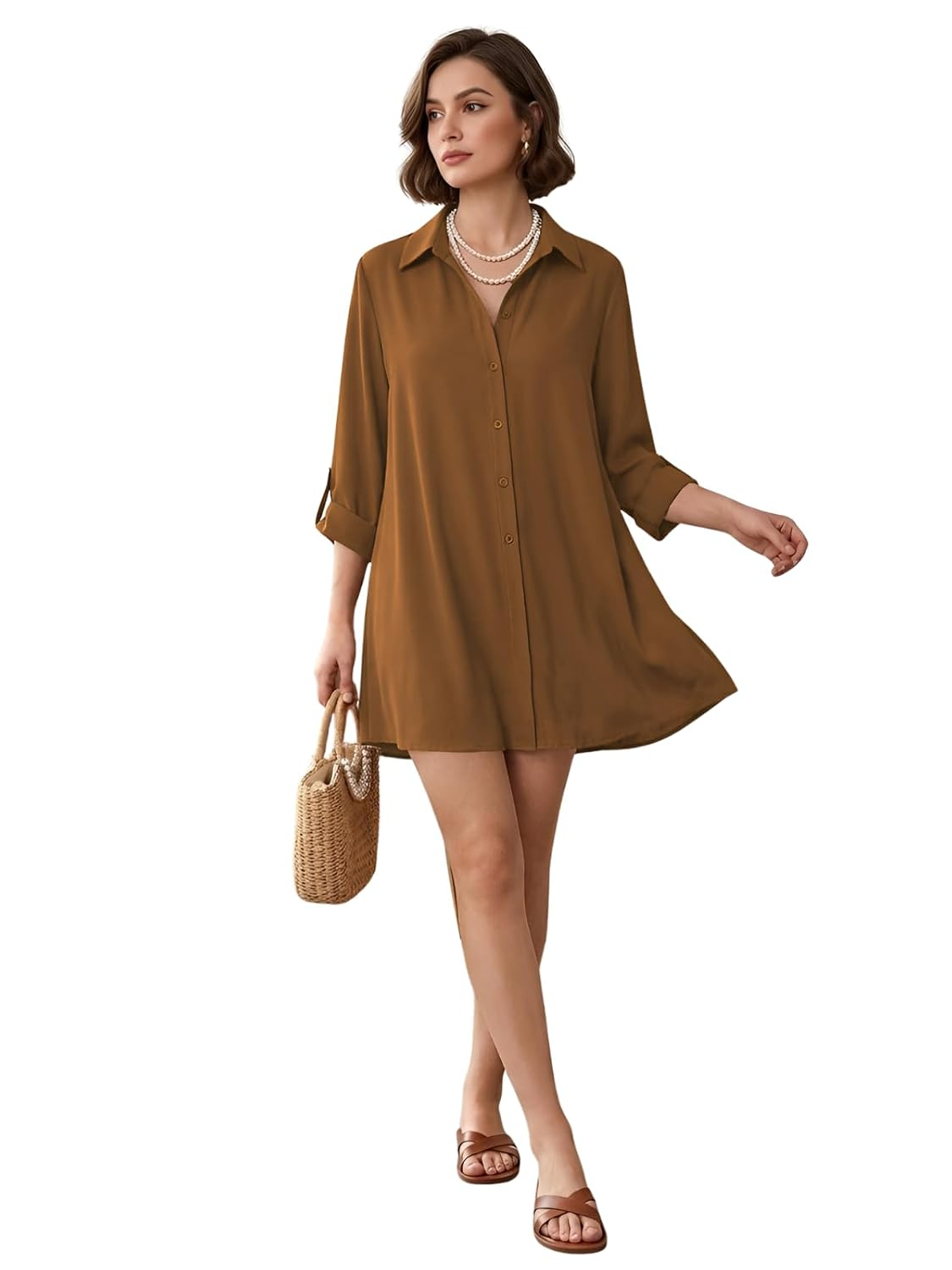 Leriya Fashion Women's Striped Rayon Mini Dress - Image 8