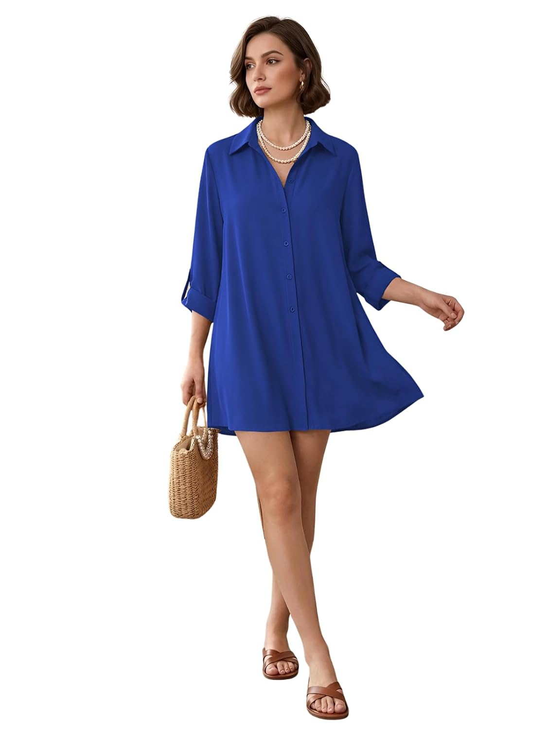 Leriya Fashion Women's Striped Rayon Mini Dress - Image 22